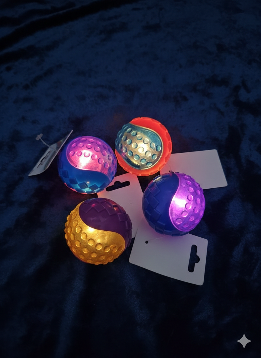 PELOTA REFORZADA CHICA CON LUZ 6CM (COD 387 )