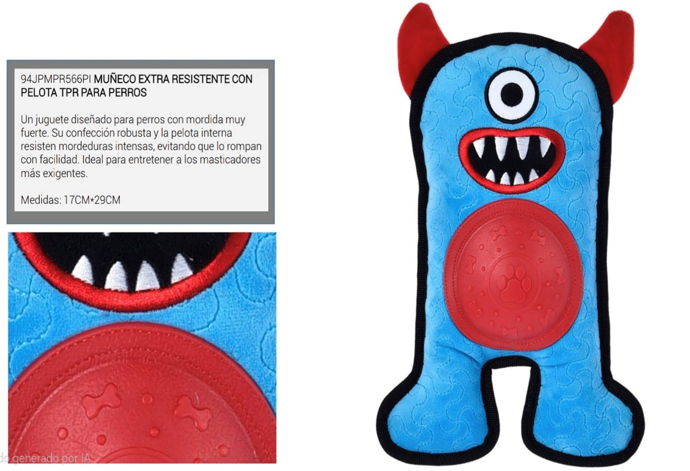 MUÑECO DE PELUCHE CON PANZA DE GOMA Y CHIFLE MONSTER 17X29CM (COD 4530 )